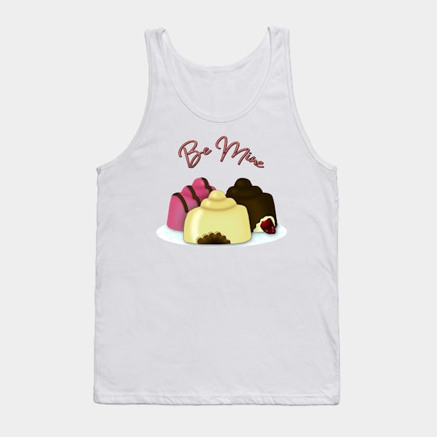 Be Mine Valentine's Day Candy Tank Top by ButterflyInTheAttic